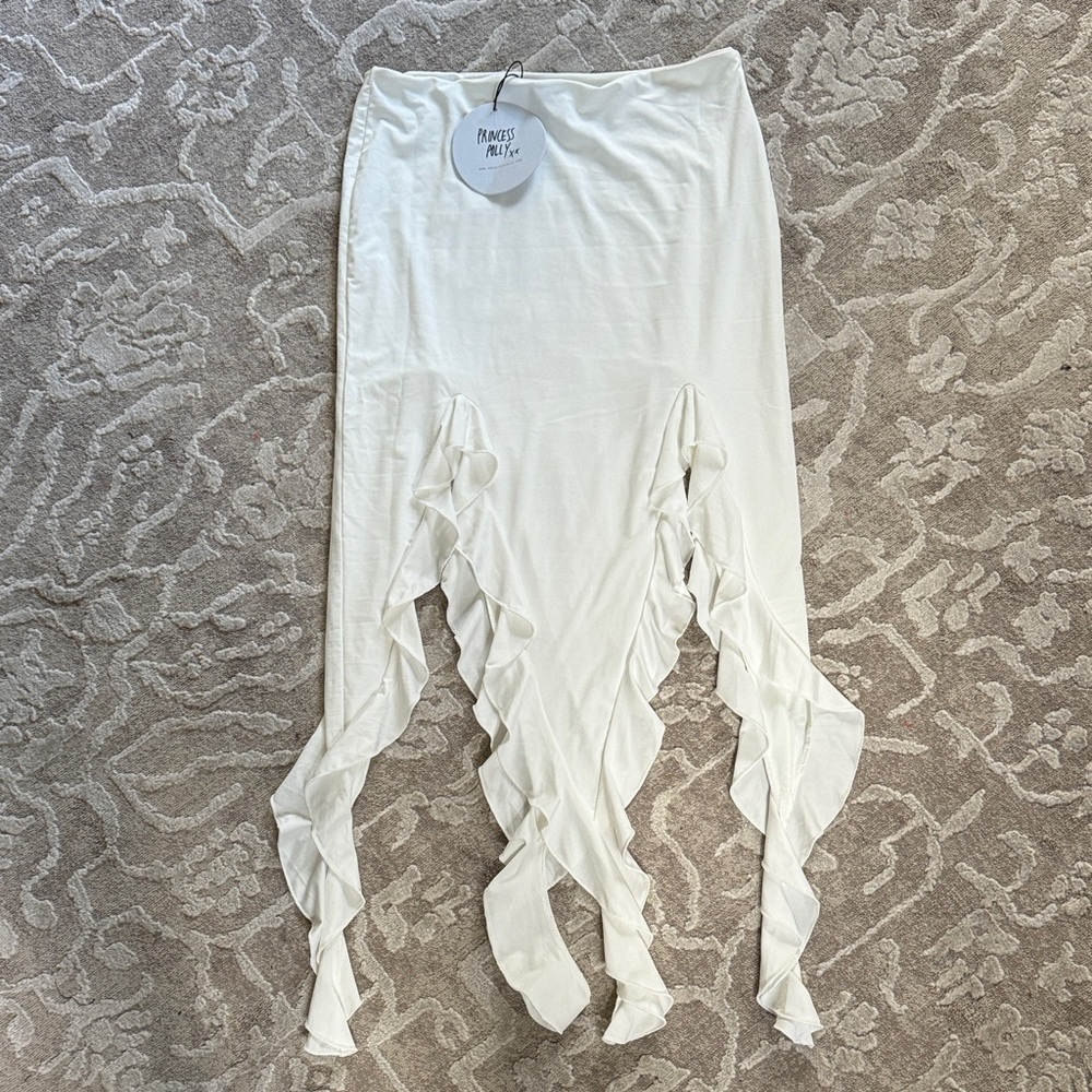 Princess Polly White Ruffle Skirt